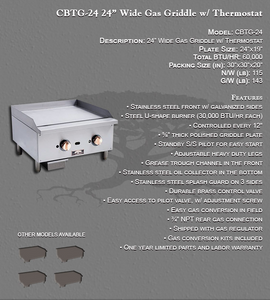 24" Thermostatic Griddle