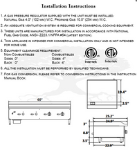 Load image into Gallery viewer, 60&quot; Wide Manual Gas Griddle
