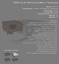 Load image into Gallery viewer, 36&quot; Thermostatic Griddle
