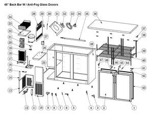 48" Back Bar Cooler