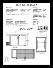 Load image into Gallery viewer, 60&quot; Back Bar Cooler
