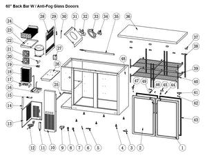 60" Back Bar Cooler