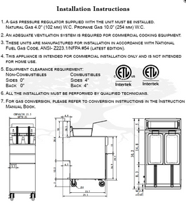 5 Gas Tube 70 lb Fryer