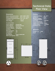 1 Glass Door Reach-In Refrigerator