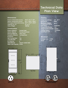 1 Glass Door Reach-In Refrigerator