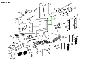 2 Sliding Glass Door Reach-In Refrigerator