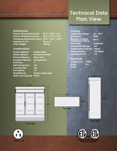 3 Glass Door Reach-In Refrigerator