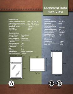 1 Door Countertop Display Refrigerator