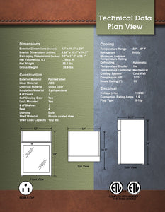 1 Door Countertop Display Refrigerator