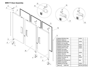 82" 3 Door Reach-In Refrigerator