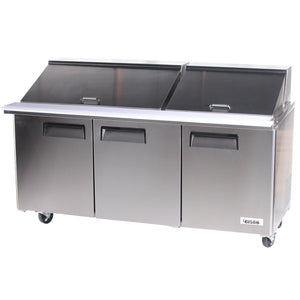 72" 3 Door Mega Top Sandwich Unit