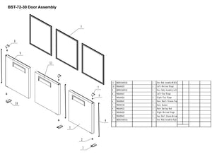 72" 3 Door Mega Top Sandwich Unit