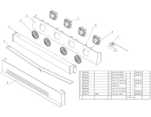 72" 3 Door Mega Top Sandwich Unit