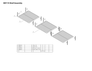 72" 3 Door Sandwich Unit