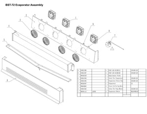 72" 3 Door Sandwich Unit