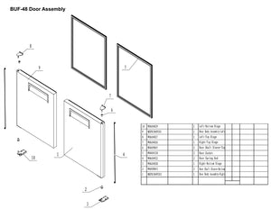 48" 2 Door Undercounter Freezer