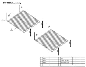 48" 2 Door Undercounter Freezer