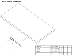 60" 2 Door Undercounter Freezer