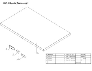 48" 2 Door Undercounter Refrigerator