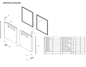 48" 2 Door Undercounter Refrigerator