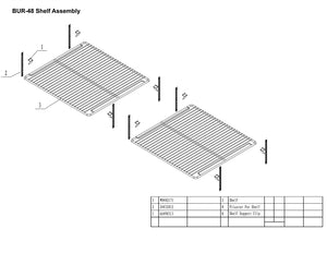 48" 2 Door Undercounter Refrigerator