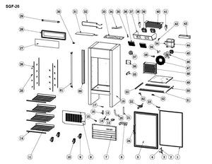 1 Door Reach-In Glass Door Freezer