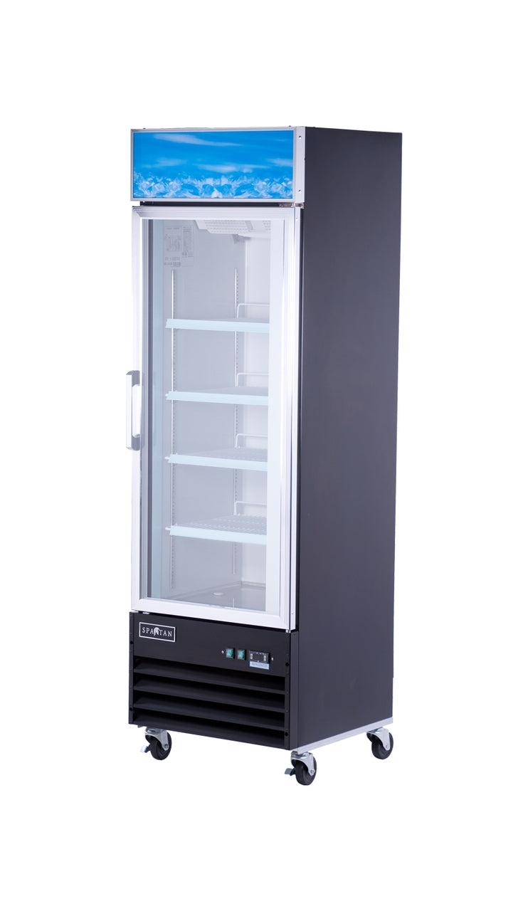 1 Door Reach-In Glass Door Refrigerator