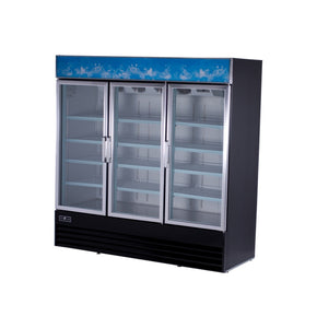 3 Door Reach-In Glass Door Refrigerator