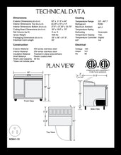 Load image into Gallery viewer, 50&quot; 1 Door Pizza Prep Table
