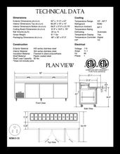 Load image into Gallery viewer, 92&quot; 3 Door Pizza Prep Table
