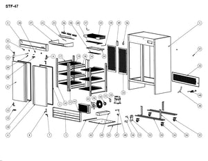 54" 2 Door Reach-In Freezer