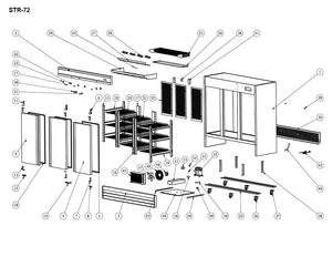 81" 3 Door Reach-In Refrigerator