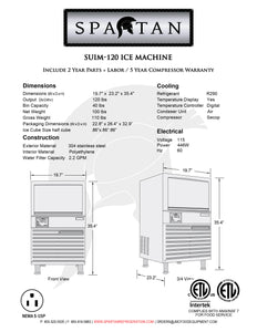 120lbs Ice Machine