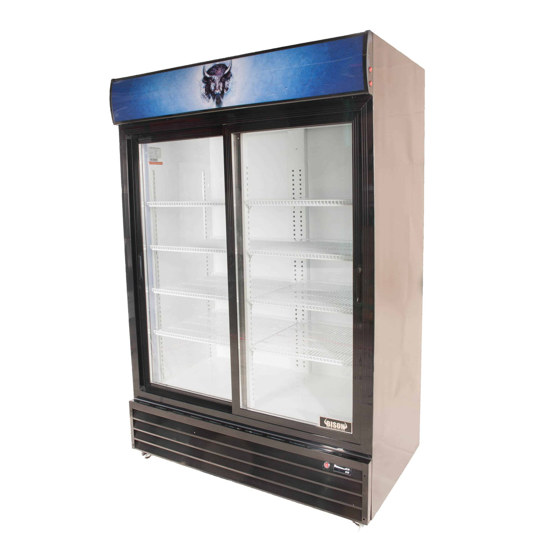 2 Sliding Glass Doors Reach-In Refrigerator