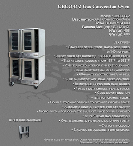 Double Gas Convection Oven