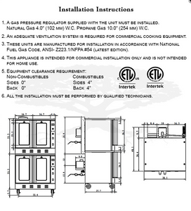 Double Gas Convection Oven