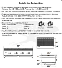 Load image into Gallery viewer, 36&quot; Wide Gas Radiant Broiler
