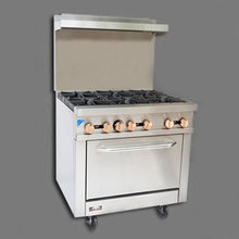 Load image into Gallery viewer, 6 Open Burner Gas Range w/ Oven
