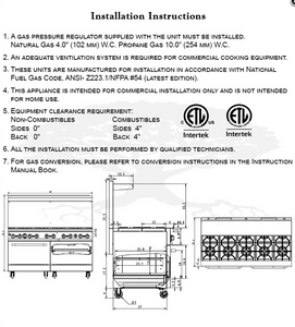 10 Open Burner Gas Range w/ Double Oven